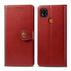 Coque Portefeuille Livre Cuir Etui Clapet L06 pour Xiaomi POCO C3 Rouge