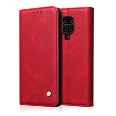 Coque Portefeuille Livre Cuir Etui Clapet L06 pour Xiaomi Redmi Note 9 Pro Max Rouge