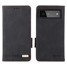 Coque Portefeuille Livre Cuir Etui Clapet L06Z pour Google Pixel 6 5G Noir