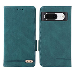 Coque Portefeuille Livre Cuir Etui Clapet L06Z pour Google Pixel 8 5G Vert