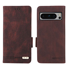 Coque Portefeuille Livre Cuir Etui Clapet L06Z pour Google Pixel 8 Pro 5G Marron