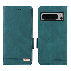 Coque Portefeuille Livre Cuir Etui Clapet L06Z pour Google Pixel 8 Pro 5G Vert