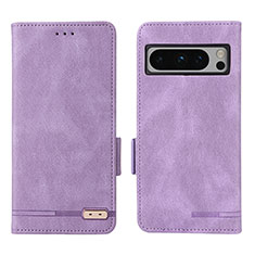 Coque Portefeuille Livre Cuir Etui Clapet L06Z pour Google Pixel 8 Pro 5G Violet