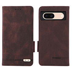 Coque Portefeuille Livre Cuir Etui Clapet L06Z pour Google Pixel 8a 5G Marron