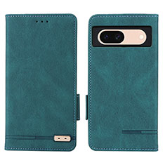 Coque Portefeuille Livre Cuir Etui Clapet L06Z pour Google Pixel 8a 5G Vert