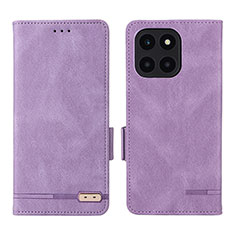 Coque Portefeuille Livre Cuir Etui Clapet L06Z pour Huawei Honor X6a Violet