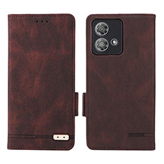 Coque Portefeuille Livre Cuir Etui Clapet L06Z pour Motorola Moto Edge 40 Neo 5G Marron