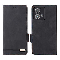 Coque Portefeuille Livre Cuir Etui Clapet L06Z pour Motorola Moto Edge 40 Neo 5G Noir