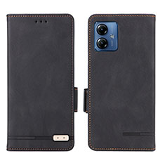 Coque Portefeuille Livre Cuir Etui Clapet L06Z pour Motorola Moto G14 Noir