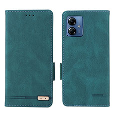 Coque Portefeuille Livre Cuir Etui Clapet L06Z pour Motorola Moto G14 Vert