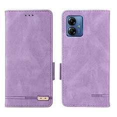 Coque Portefeuille Livre Cuir Etui Clapet L06Z pour Motorola Moto G14 Violet