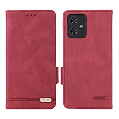 Coque Portefeuille Livre Cuir Etui Clapet L06Z pour Motorola Moto G54 5G Rouge