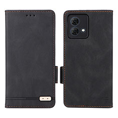 Coque Portefeuille Livre Cuir Etui Clapet L06Z pour Motorola Moto G84 5G Noir