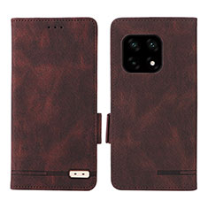 Coque Portefeuille Livre Cuir Etui Clapet L06Z pour OnePlus 10 Pro 5G Marron