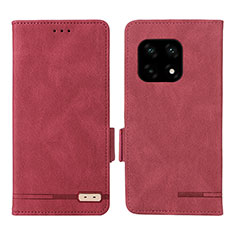 Coque Portefeuille Livre Cuir Etui Clapet L06Z pour OnePlus 10 Pro 5G Rouge