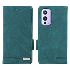 Coque Portefeuille Livre Cuir Etui Clapet L06Z pour OnePlus 9 5G Vert