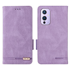 Coque Portefeuille Livre Cuir Etui Clapet L06Z pour OnePlus 9 5G Violet