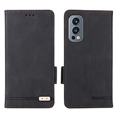 Coque Portefeuille Livre Cuir Etui Clapet L06Z pour OnePlus Nord 2 5G Noir