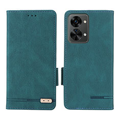 Coque Portefeuille Livre Cuir Etui Clapet L06Z pour OnePlus Nord 2T 5G Vert