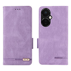 Coque Portefeuille Livre Cuir Etui Clapet L06Z pour OnePlus Nord CE 3 5G Violet