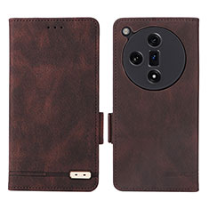 Coque Portefeuille Livre Cuir Etui Clapet L06Z pour Oppo Find X7 5G Marron