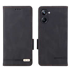 Coque Portefeuille Livre Cuir Etui Clapet L06Z pour Realme 10 Pro 5G Noir