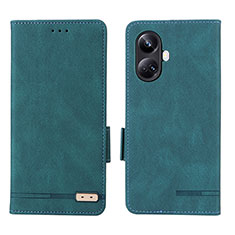 Coque Portefeuille Livre Cuir Etui Clapet L06Z pour Realme 10 Pro+ Plus 5G Vert