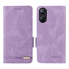 Coque Portefeuille Livre Cuir Etui Clapet L06Z pour Realme 10S 5G Violet