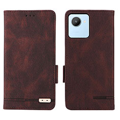 Coque Portefeuille Livre Cuir Etui Clapet L06Z pour Realme C30 Marron