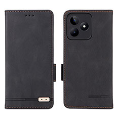 Coque Portefeuille Livre Cuir Etui Clapet L06Z pour Realme C51 Noir