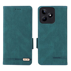 Coque Portefeuille Livre Cuir Etui Clapet L06Z pour Realme C53 India Vert