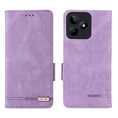 Coque Portefeuille Livre Cuir Etui Clapet L06Z pour Realme C53 India Violet