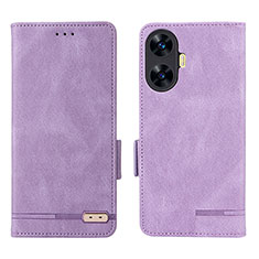 Coque Portefeuille Livre Cuir Etui Clapet L06Z pour Realme C55 Violet