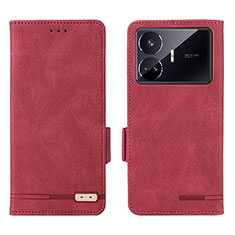 Coque Portefeuille Livre Cuir Etui Clapet L06Z pour Realme GT Neo5 SE 5G Rouge