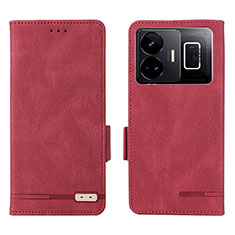 Coque Portefeuille Livre Cuir Etui Clapet L06Z pour Realme GT Neo6 5G Rouge