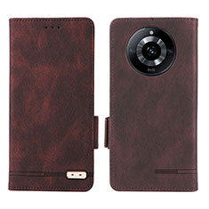 Coque Portefeuille Livre Cuir Etui Clapet L06Z pour Realme Narzo 60 5G Marron