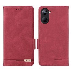 Coque Portefeuille Livre Cuir Etui Clapet L06Z pour Realme Q5x 5G Rouge