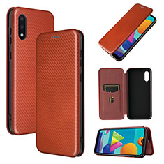 Coque Portefeuille Livre Cuir Etui Clapet L06Z pour Samsung Galaxy A02 Marron