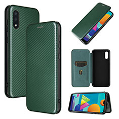 Coque Portefeuille Livre Cuir Etui Clapet L06Z pour Samsung Galaxy A02 Vert