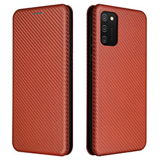 Coque Portefeuille Livre Cuir Etui Clapet L06Z pour Samsung Galaxy A02s Marron