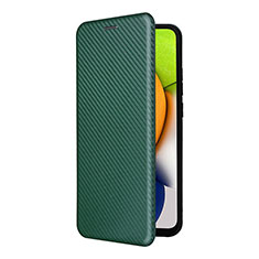 Coque Portefeuille Livre Cuir Etui Clapet L06Z pour Samsung Galaxy A03 Vert