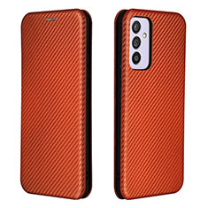 Coque Portefeuille Livre Cuir Etui Clapet L06Z pour Samsung Galaxy A15 LTE Marron