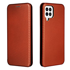 Coque Portefeuille Livre Cuir Etui Clapet L06Z pour Samsung Galaxy A22 4G Marron