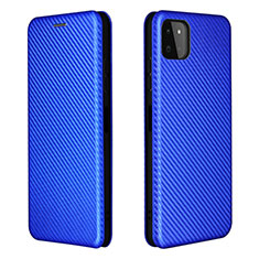 Coque Portefeuille Livre Cuir Etui Clapet L06Z pour Samsung Galaxy A22 5G Bleu