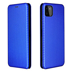 Coque Portefeuille Livre Cuir Etui Clapet L06Z pour Samsung Galaxy A22s 5G Bleu
