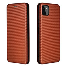 Coque Portefeuille Livre Cuir Etui Clapet L06Z pour Samsung Galaxy A22s 5G Marron