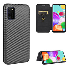 Coque Portefeuille Livre Cuir Etui Clapet L06Z pour Samsung Galaxy A41 Noir