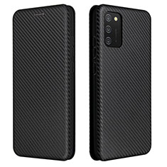 Coque Portefeuille Livre Cuir Etui Clapet L06Z pour Samsung Galaxy F02S SM-E025F Noir