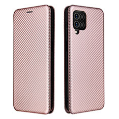 Coque Portefeuille Livre Cuir Etui Clapet L06Z pour Samsung Galaxy F62 5G Or Rose