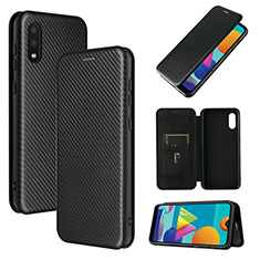 Coque Portefeuille Livre Cuir Etui Clapet L06Z pour Samsung Galaxy M02 Noir